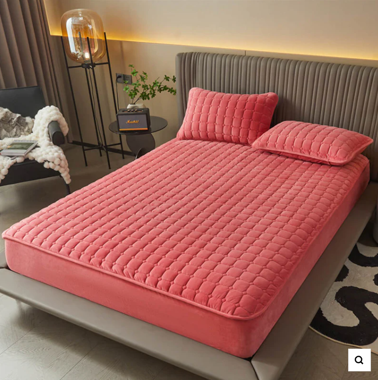 NON-SLIP PLUSH VELVET WARM BED SHEETS