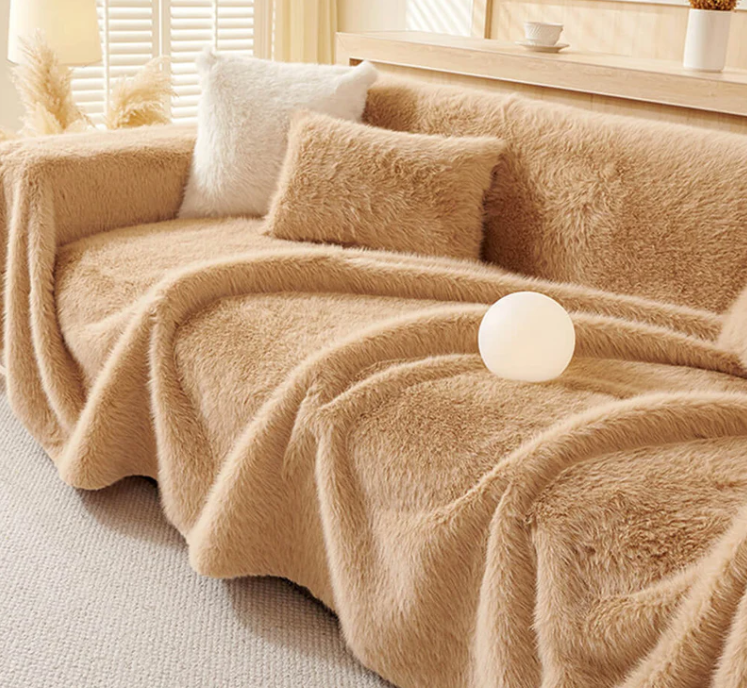 Luxury Skin-Friendly Faux Fur Couch Cover