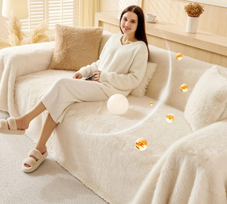 Luxury Skin-Friendly Faux Fur Couch Cover